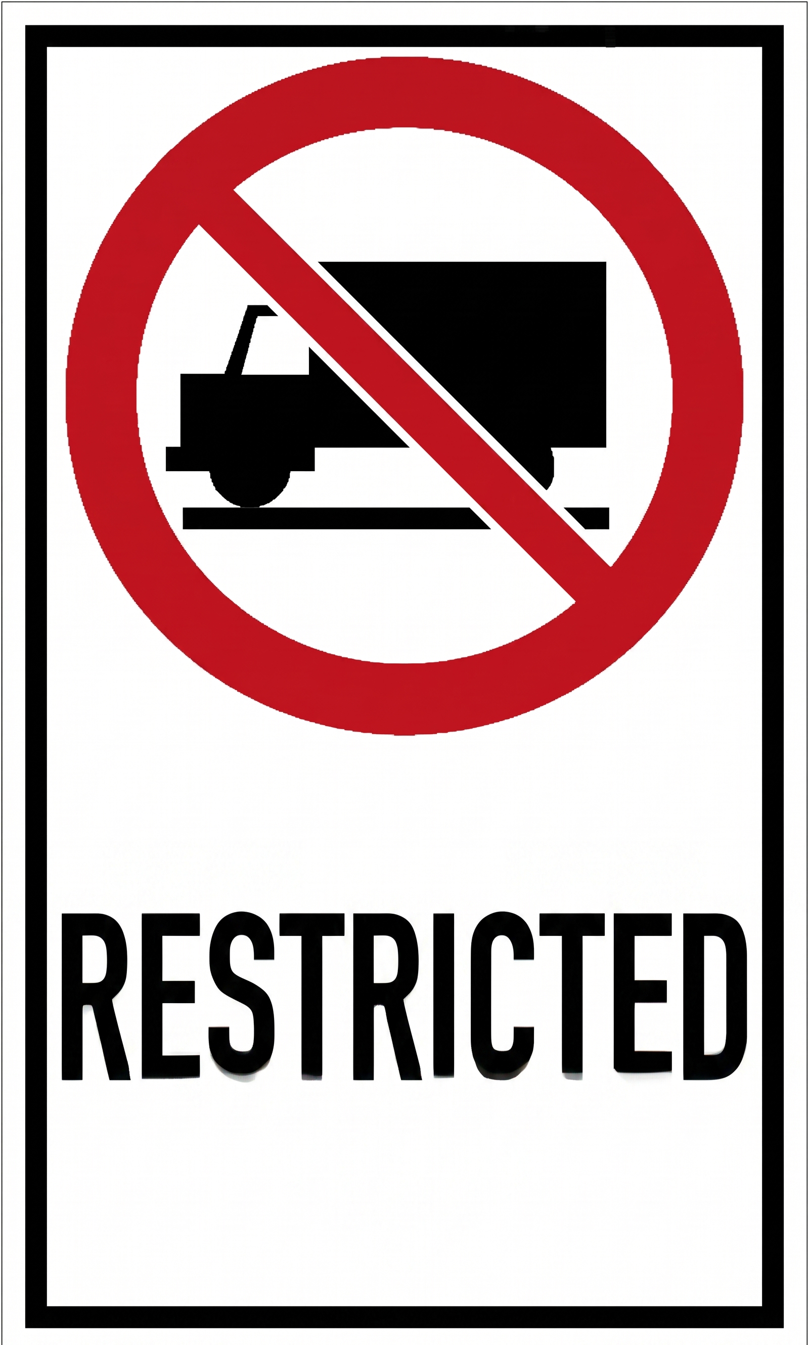 Camions restreints road sign