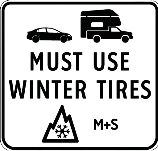 Pneus d'hiver obligatoires road sign