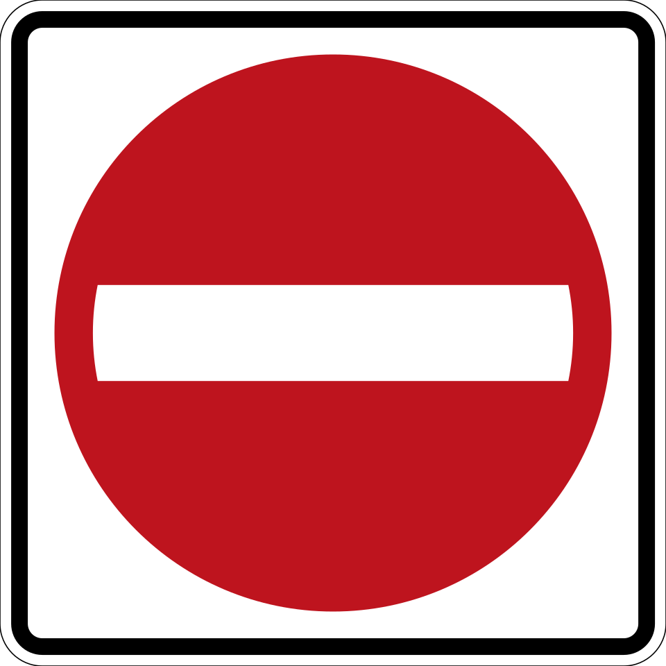Do not enter road sign
