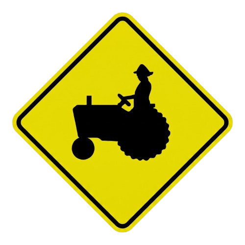 Véhicule lent road sign