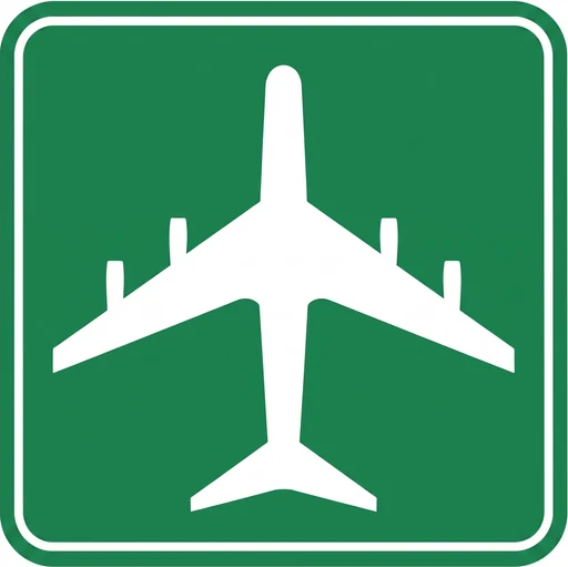 Airport road sign