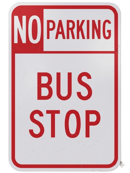 Stationnement interdit — arrêt d'autobus road sign