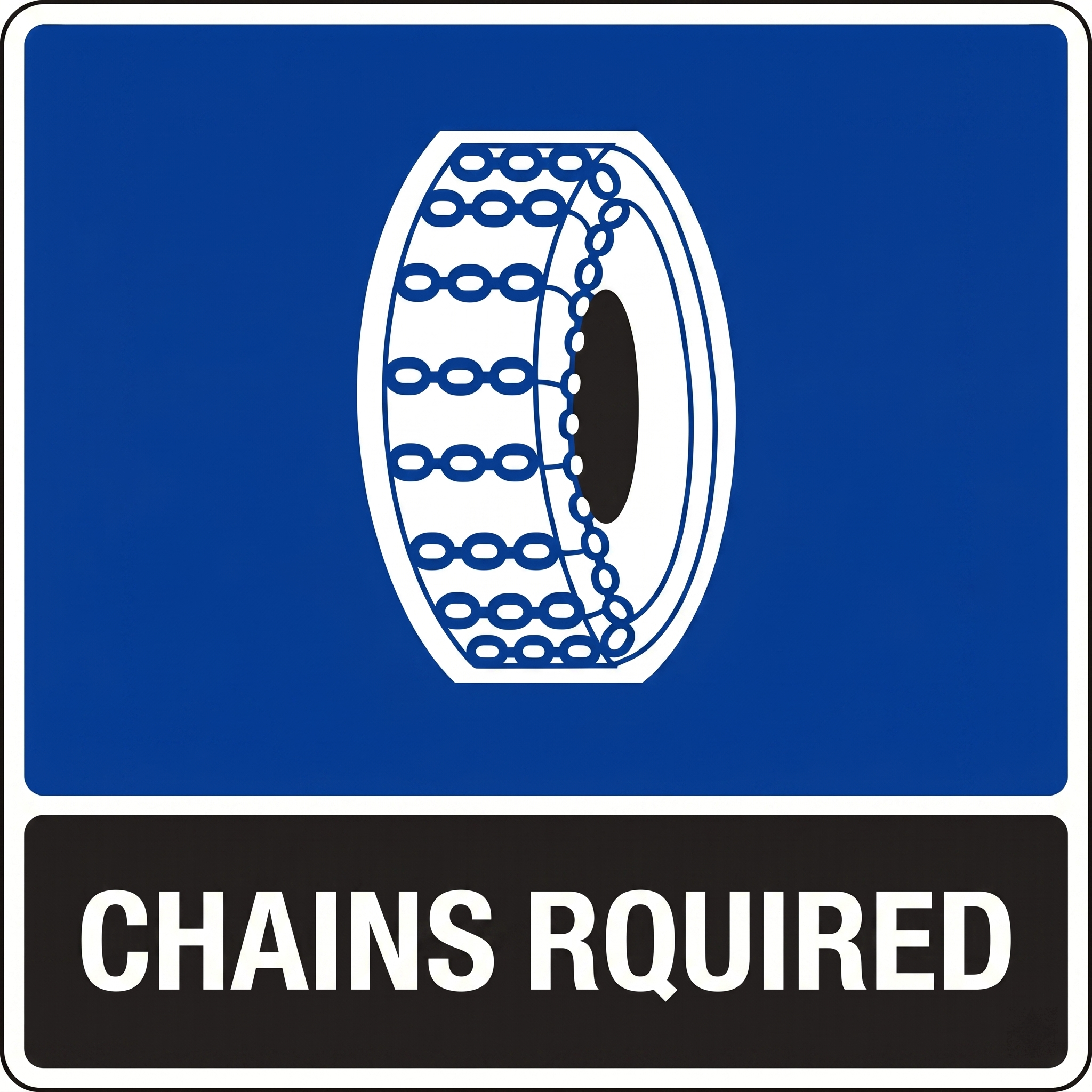 Chaînes obligatoires road sign