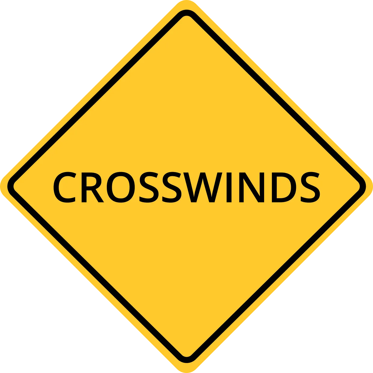 Vents latéraux road sign