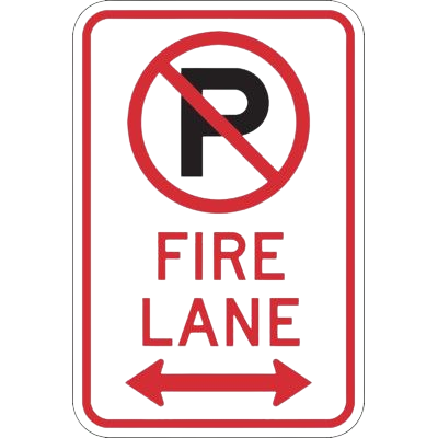 Voie d'urgence road sign