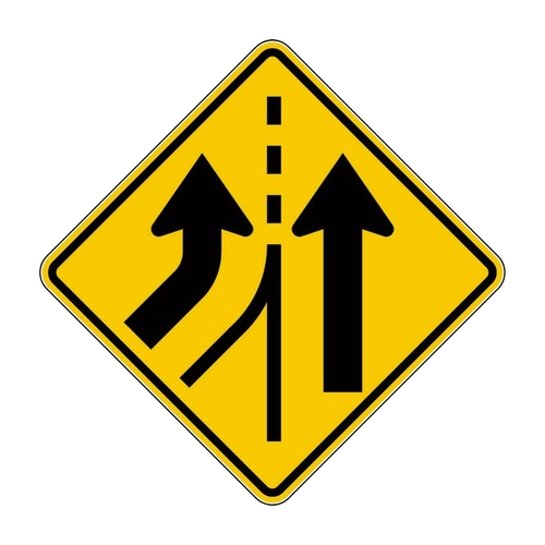 Fin de voie road sign