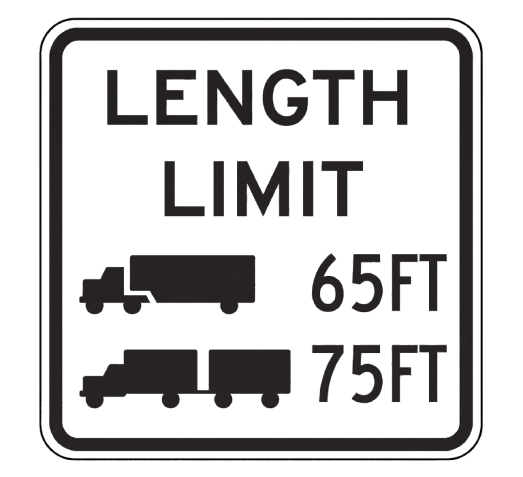 Longueur maximale road sign