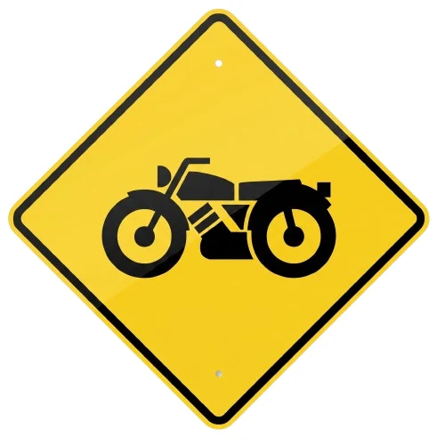 Watch for motorcycles road sign