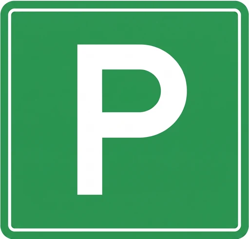 Parking permitted road sign