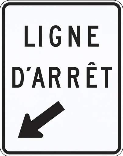Stop line ahead road sign