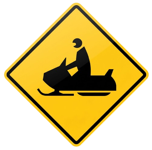 Traversée de motoneiges road sign